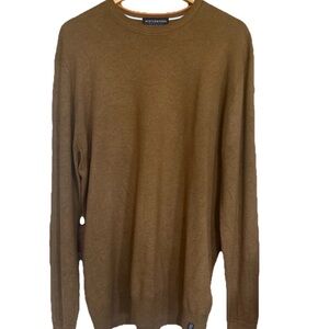 Scotch & Soda Men’s XL Mustard Brown Sweater Minimalist Earth Tone Knit Workwear